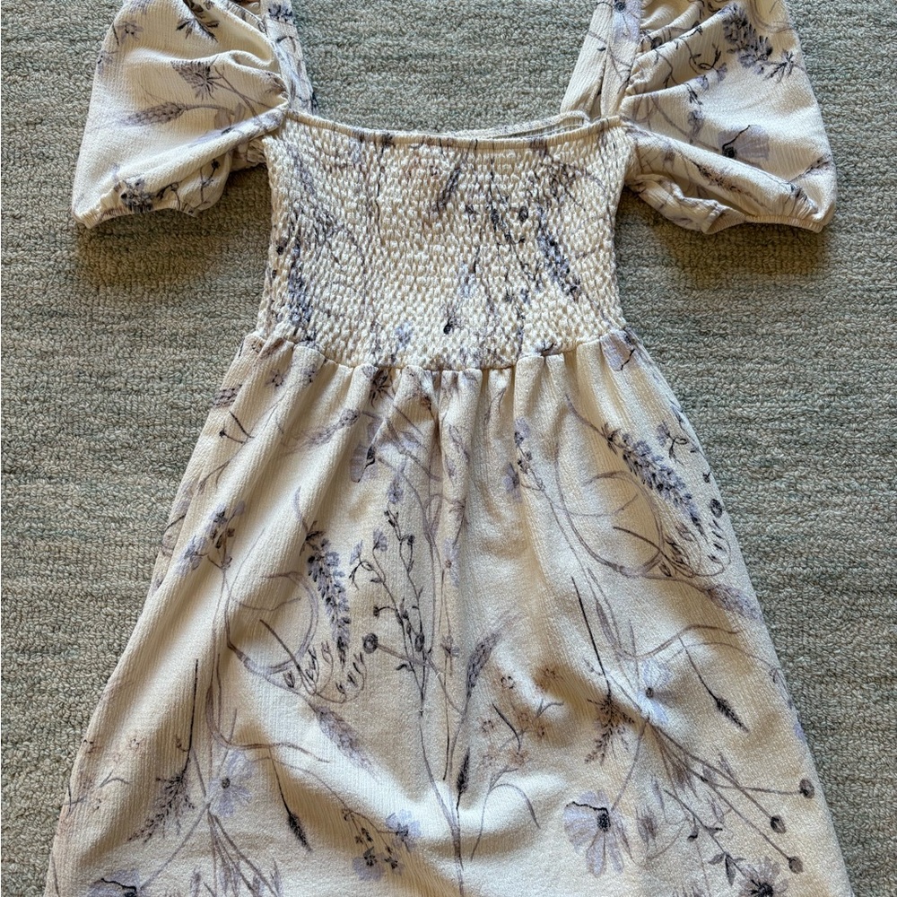 H&M Textured Cream Dress